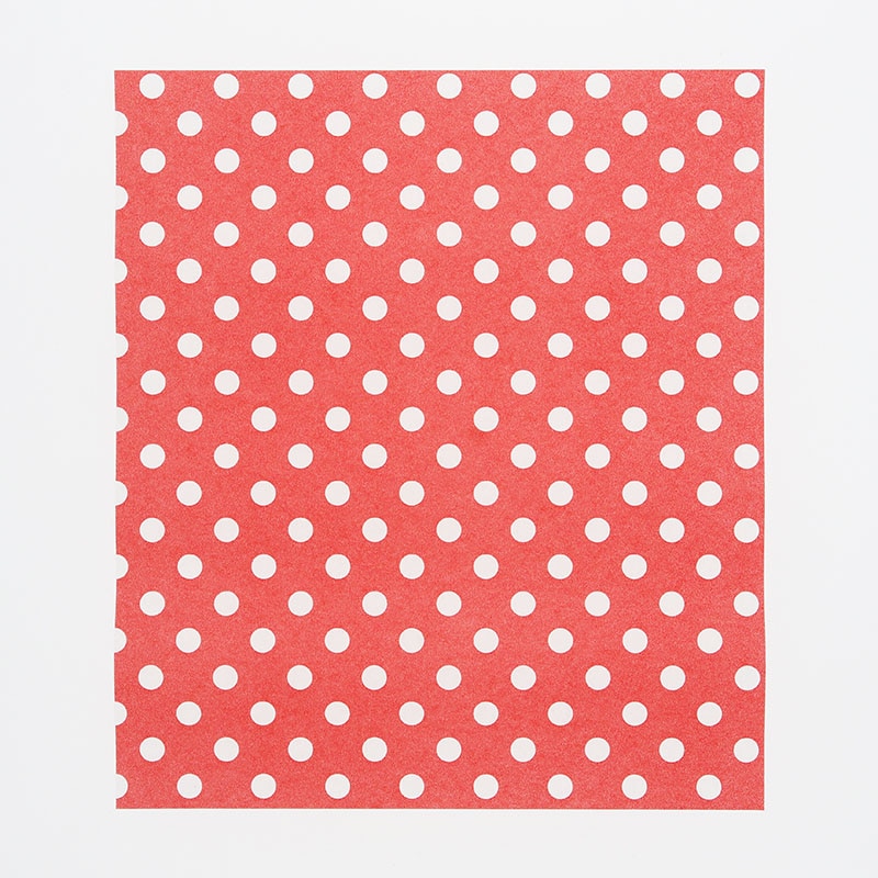 HEIKO ワックスペーパー ドット赤 218×250mm 100枚/個